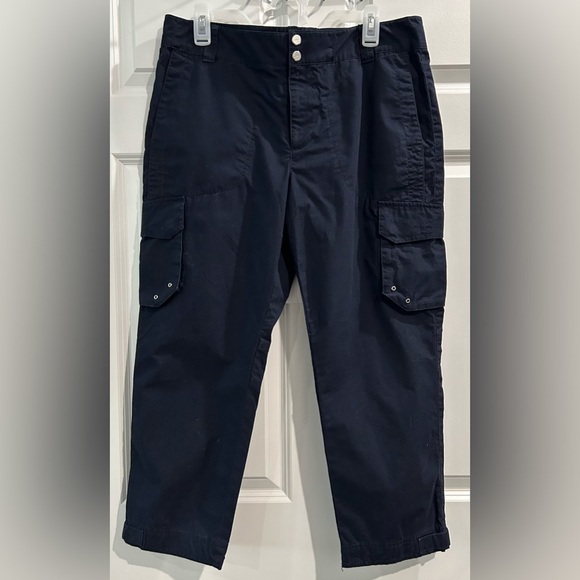 Lauren Ralph Lauren Pants - Lauren Ralph Lauren Cropped Navy Cargo Pants Size 12 P Nautical Preppy Mature